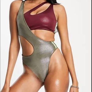 Ivy Park x Adidas Metallic 2 Piece Swim Bikini